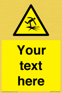 Custom warning thin ice